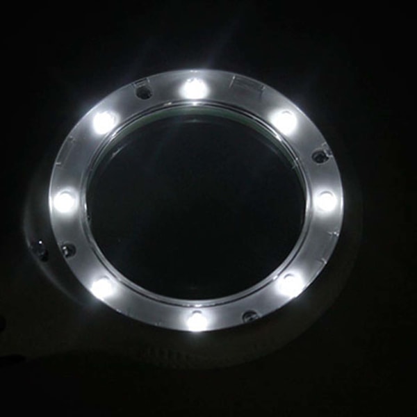 Suurennuslasi 4x LED-lampulla - täydellinen lukemiseen ja työhön valkoinen