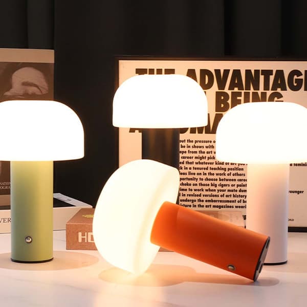 Retro Pöytälamppu Sieni | Langaton Lataus LED Lamppu Vihreä