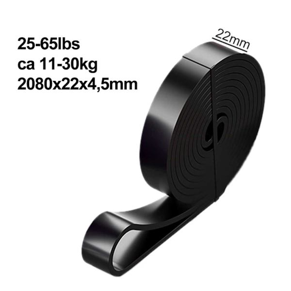 Elastic Resistance Band Training Band CrossFit 11-30kg svart