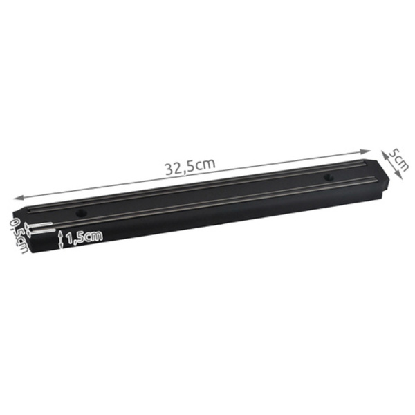Magnetlist for kniver 32,5 cm svart