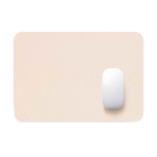 Musmatta Vit Beige PU Skinn Läder 21x26cm vit