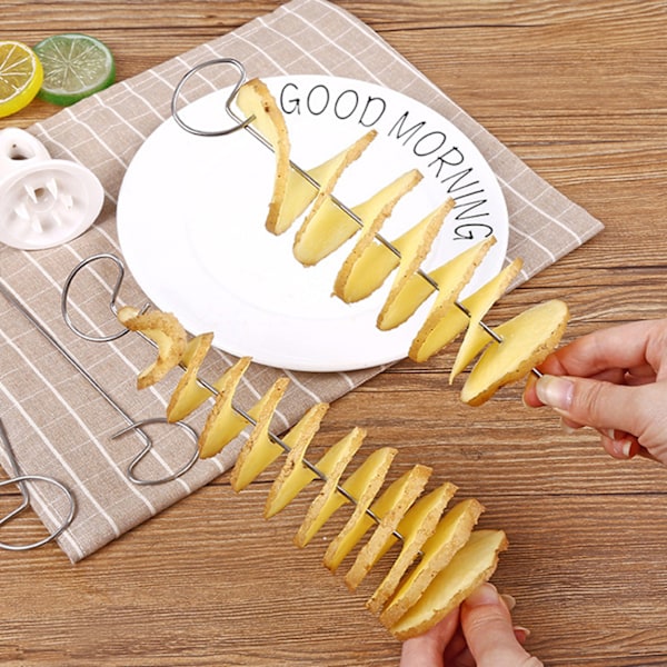 4x Tornado Potato - Potato Twister Potato Spiral virusperunoita varten valkoinen