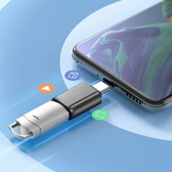 USB-C OTG Adapter Type-C hann USB 2.0 hunn svart svart