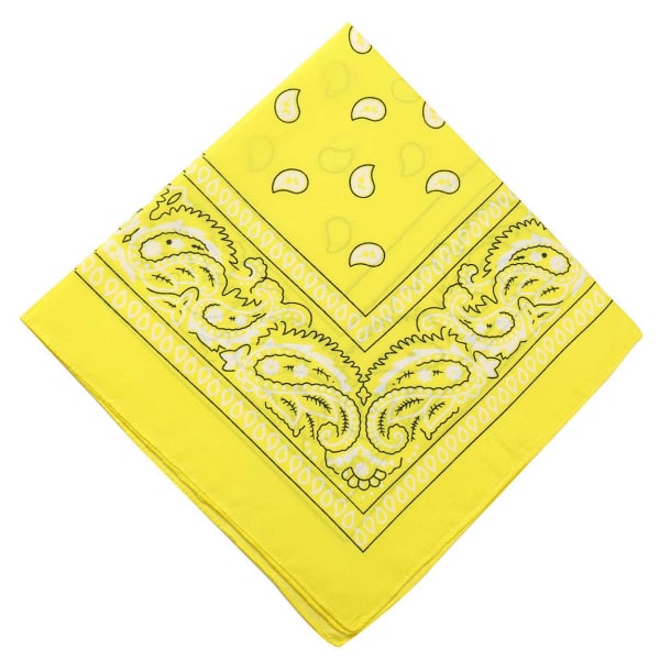 Bandana Scarf Sjal Snusnäsduk Paisleymönster Gul gul