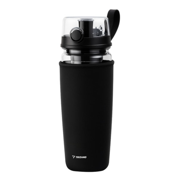 Vandflaske med infuser frugtplade 1L sort