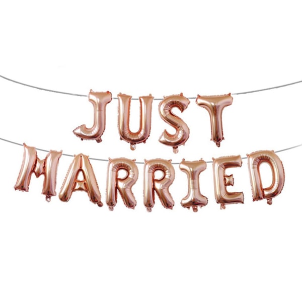 Vain naimisissa Ballons Wedding Avioliitto Hääjuhlat Vastaus