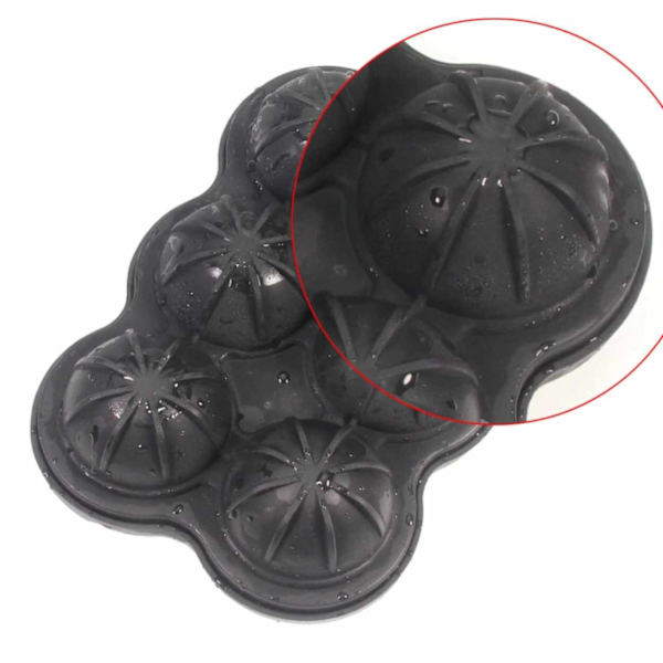 2-Pack 6 runde isbiter Silikon isform iskuler svart
