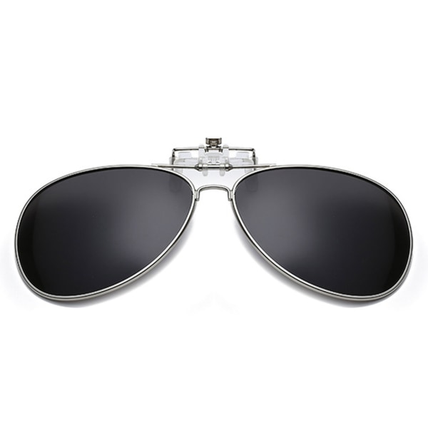 Klip -på pilot solbriller sort - fastgjort til eksisterende briller! sort