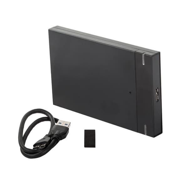 Hårddiskkabinett 2,5 tum USB 3.0 för SATA SSD och HDD – Verktygsfri Montering Svart