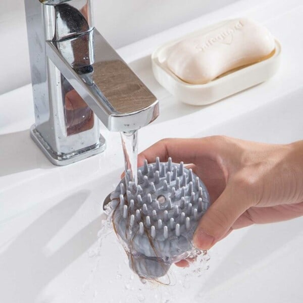 Sjampobørste - Sjampoing og peeling av hodebunnen grå