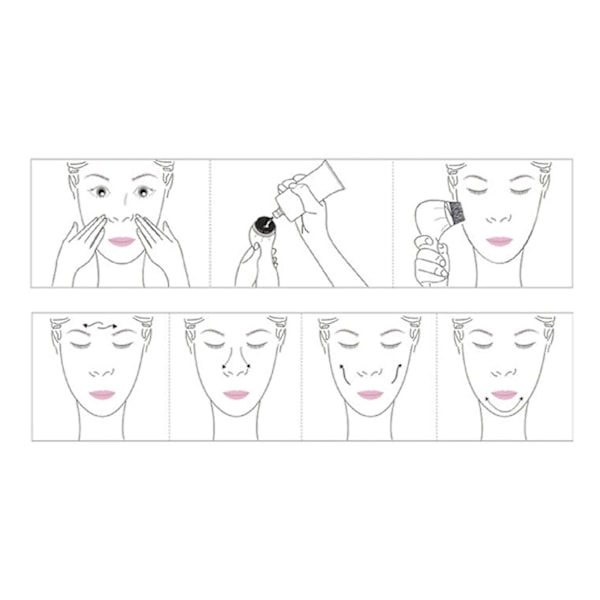 Rengøring Face Brush 5-i-1 Body Face Facial Rengøring pink