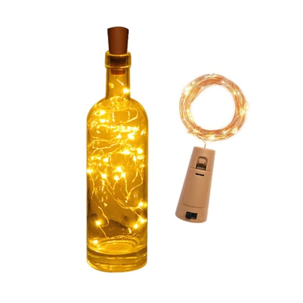 2m LED Ljusslinga Lampor Belysning för Flaskor Dekoration gul