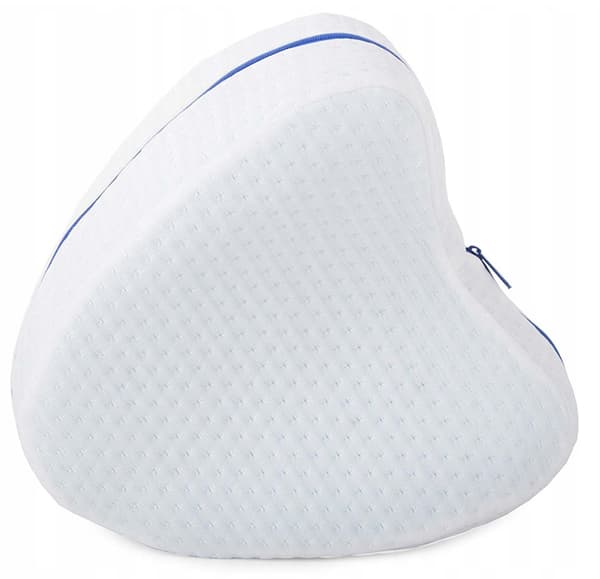 Ortopedisk Benkudde | Ergonomisk Knækudde i Memory Foam for Sidesovere hvit