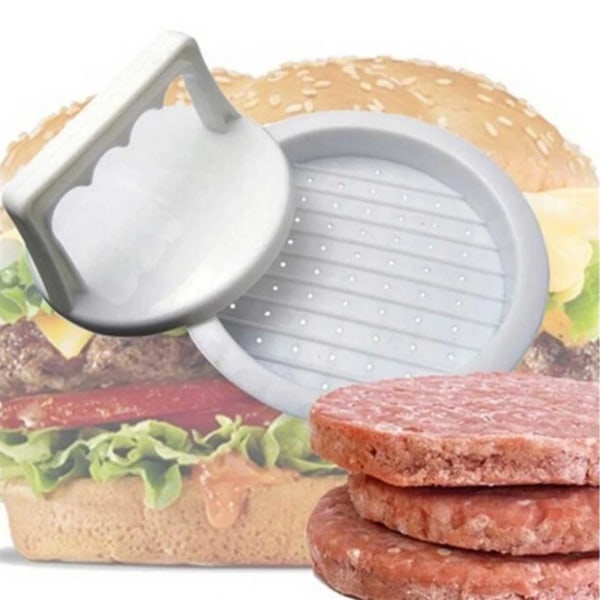 Hamburgerpress för Perfekta Burgare - Hamburgerform Patty Maker vit