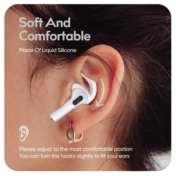 AirPods 3 Ear Hooks - Silikone Earhooks Black sort
