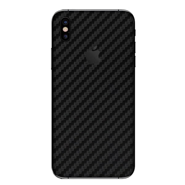 iPhone X Kolfiber Skin Skyddsplast Baksida transparent