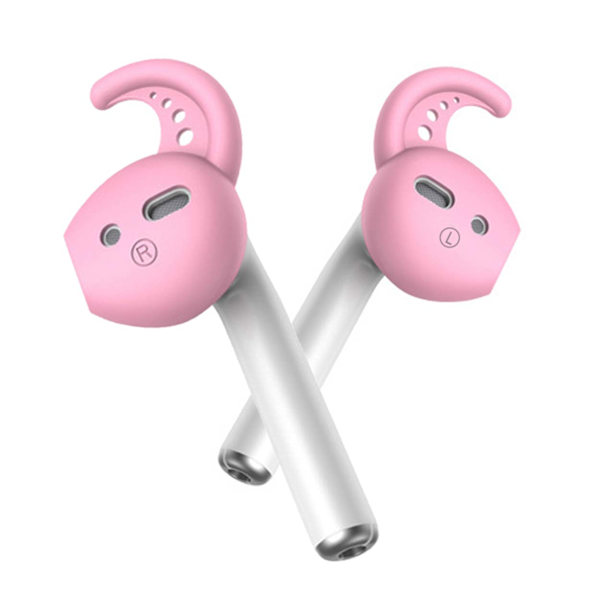 AirPods Earpads Öronkrokar Silikon Krokar Earhooks Rosa rosa