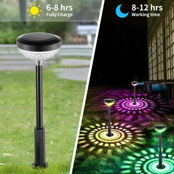 2 Pack Solar Cell Ground Spear RGB musta
