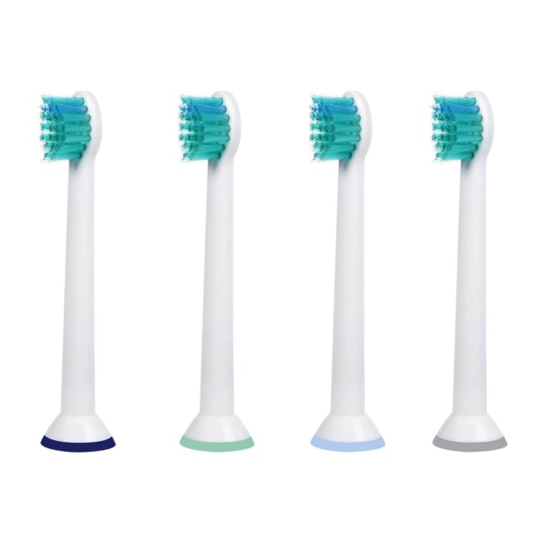 4-pack sonicare kompatible tannbørstehode proresults kompakt hvit