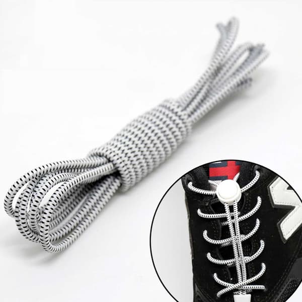 Elastiska Skosnören (Inklusive Dragsko) - No Tie Shoelaces - Vit vit