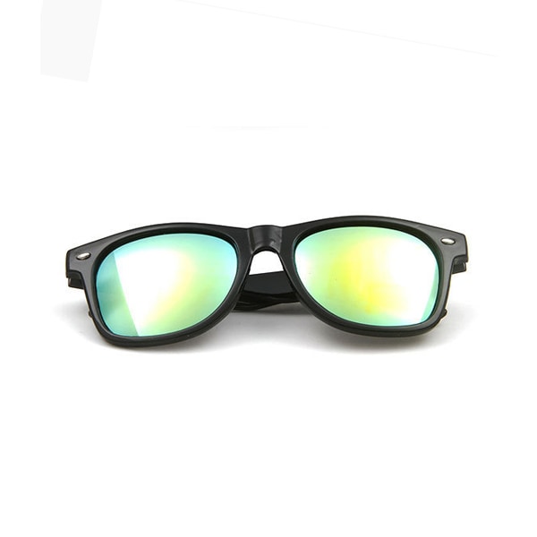 Retro Wayfarer solbriller sort spejlglas guld sort fd4f | Sort | Fyndiq