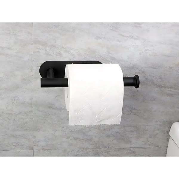WC-paperiteline itsekiinnittyvä – Musta metalli ilman porausta