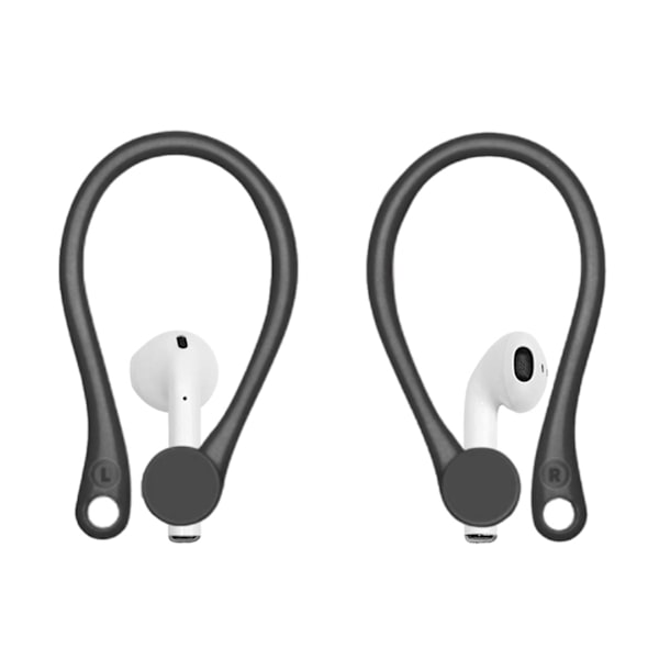 AirPods Krokar Öronkrokar Silikon Earhooks Svart svart