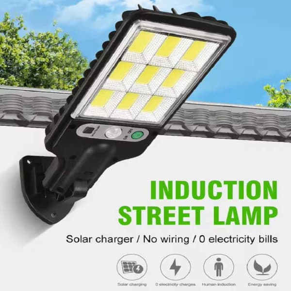 2-Pack Solar Lampe med Bevegelsessensor - Vegg LED Utendørs Lampe Bevegelsessensor svart