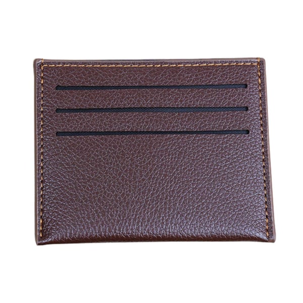 Tunn Korthållare 7 Fack Plånbok Kreditkortshållare Skinn brun