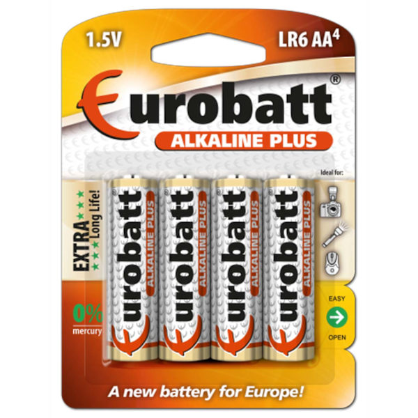 Alkaline Plus AA-batterier 4-pak (R6)