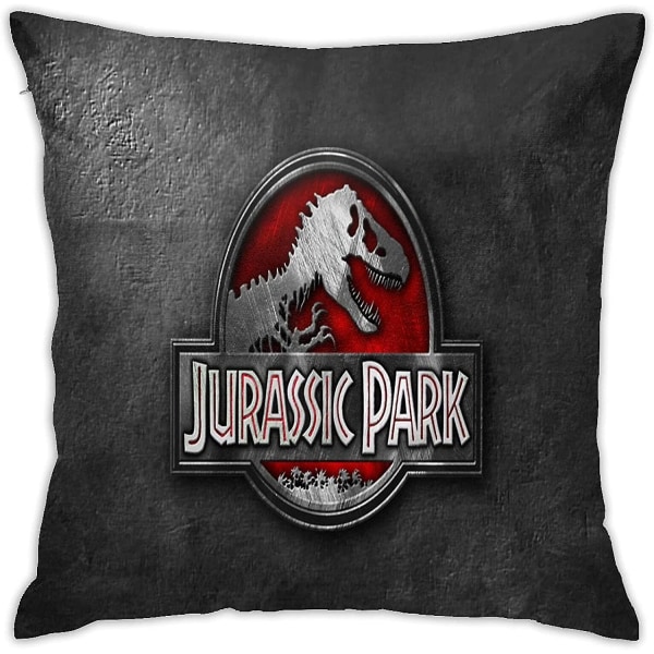 Jurassic Park Örngott Klassiskt tryck Cover Mjuk Bomull Polyester Fyrkantigt Dekorativa Kuddfodral Sängsoffa Heminredning Present 18"x18"