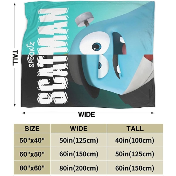 Spookiz Ultra-mjuk mikrofleecefilt Heminredning Lättvikt för bäddsoffa -q494 50x40in 125x100cm
