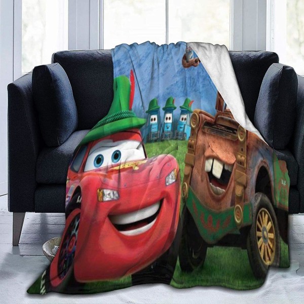 Bilar Lightning Mcqueen Vänskap Bästa vän Födelsedagspresenter Slängfilt Ultramjukt överkast Mikrofiberfleecefilt Perfekt för bäddsoffor 60x50in 150x125cm