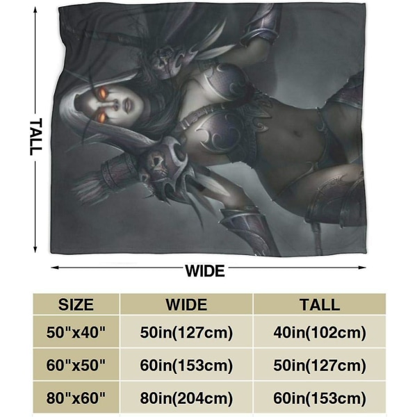 World Of Warcraft Horde filt Överdimensionerad varm vuxen supermjuk filt med mjuk antipilling flanell för vuxna och barn 3d Print-n124 60x50in 150x125cm