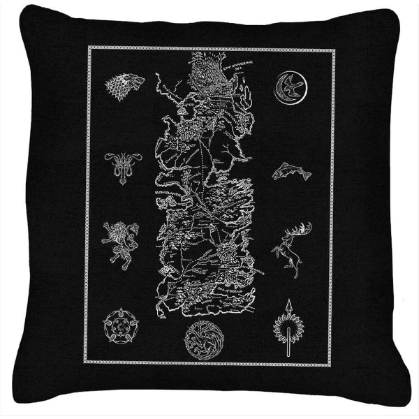 Game Of Thrones War For Westeros Map Light Cushion 18"x18"