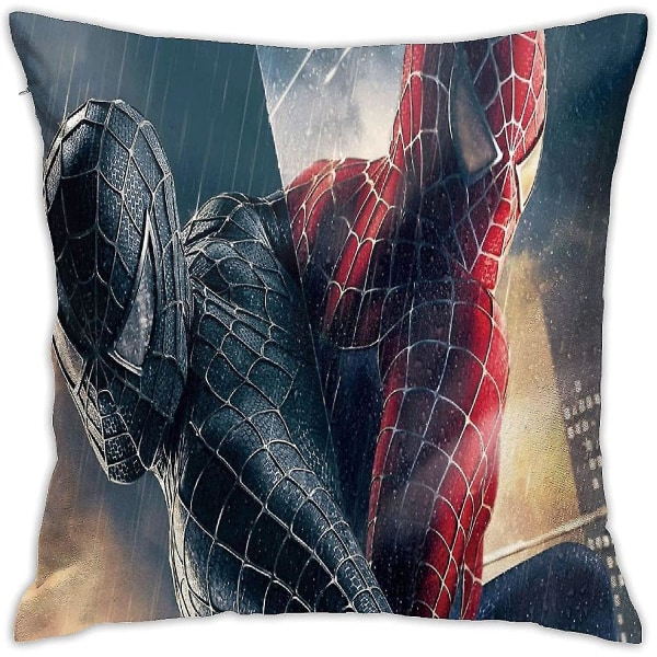 Spiderman kuddfodral Mode fyrkantiga kuddfodral Mjuka kuddfodral Bekvämt och slitstarkt örngott för soffa soffa hem bilinredning 18"x18"