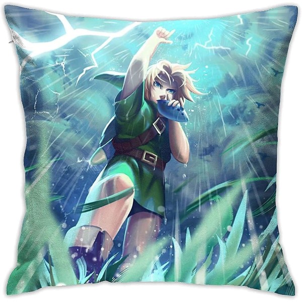 The Legend of Zelda Kuddfodral Inredning Kuddfodral Case för soffa Soffa Hem Farmhouse Decor 18"x18"