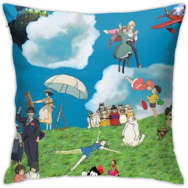 Hayao Miyazaki Ghibli Anime 30 Cover Dekor Kuddfodral Cover Cover 18"x18"