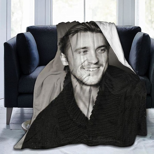 Tom Felton Filt Ultramjukt flanellfilt 3d- print Fluffig plyschfilt Sängdekoration Sängfilt för vardagsrummet Sovrumsdekoration (3 storlekar)-a2 60x50in 150x125cm