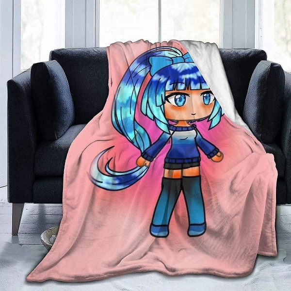 Oc In Gacha Life 4 Flanell Fleece Täckfilt Lätt Mysig Plysch Microfiber Överkast Nyhet Sängkläder Soffa Mjuk Luftkonditionering Quilt-l126 60x50in 150x125cm