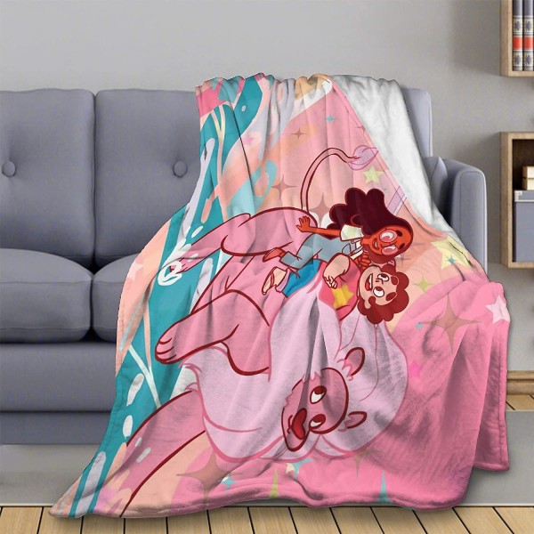 Steven Universe Flanellfilt Plyschkast Lätt, supermjuk mikrofiber för bäddsoffa soffa Varm och mysig för alla årstider-f374 60x50in 150x125cm