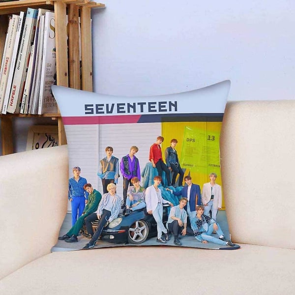 1 st/ set Nytt Kpop Seventeen Album Hit Square Case Cover, Dekor 18"x18"