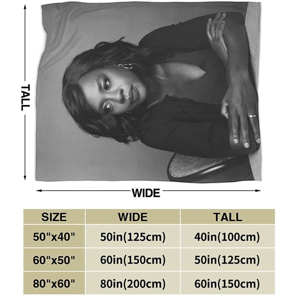 Viola Davis filt Ultramjuk flanellfilt 3d- print Fluffig plyschfilt Sängdekor Sängfilt för vardagsrumsrum Sovrumsdekor (3 storlekar)-c 60x50in 150x125cm