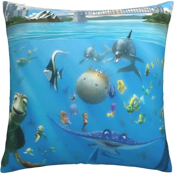 Hitta Nemo mjuka kuddfodral 45 X 45 cm fyrkantiga kuddfodral Bekväma dekorativa kuddfodral Lyxigt cover för soffa sovrum med inv