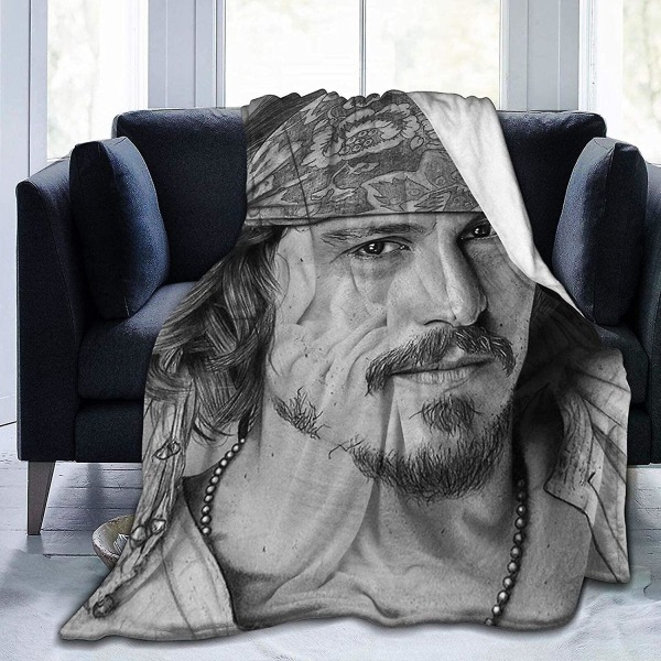 Johnny Depp Ultramjuk mikrofleecefilt Mjuk och varmfluffig Mysig mikrofibersängfilt för printed filt Flanelltäcke för 80x60in 200x150cm