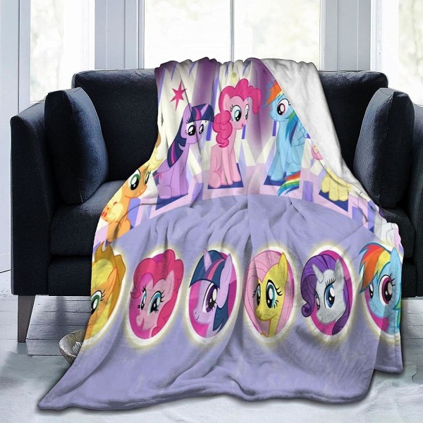 My Little Pony Queen Size Soft Micro Fleecefilt,supervarm,luury,lätt,fuzzy,fleecefilt Hela säsongen för soffa,soffa,sängfilt Bra säng 60x50in 150x125cm