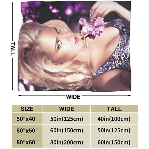Amber Heard filt Ultramjuk flanellfilt 3d- print Fluffig plyschfilt Sängdekoration Sängfilt för vardagsrumsrum Sovrumsdekoration (3 storlekar)-a 50x40in 125x100cm