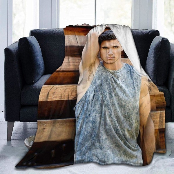 Robbie Amell Filt Flanellfilt Luftkonditioneringsfilt Studentfilt Mjuk thermal Barn/vuxen-l582 80x60in 200x150cm