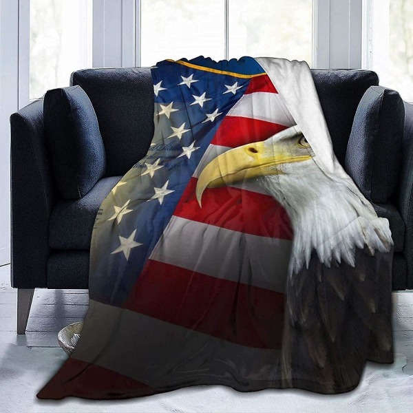 Patriotic Symbols Of The Usa Fleecefilt Antistatisk Mjuk slängfilt Lätt ultramjuk mikrofleecefilt för bäddsoffa -n10 60x50in 150x125cm