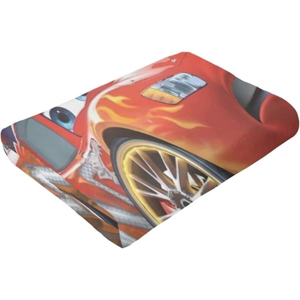 Cars Lightning Mcqueen Flanell Fleecefilt, All Season Pläd Blå Filt Till Säng, Soffa,bil -w363 80x60in 200x150cm